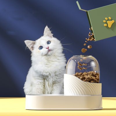 combiné fontaine d'eau et gamelle pour chien et chat