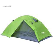 Tente de Camping légère Double couche en fibre de verre, tente de voyage Portable étanche pour 2 personnes