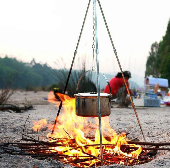 support de feu de pique-nique, trépied en alliage d'aluminium