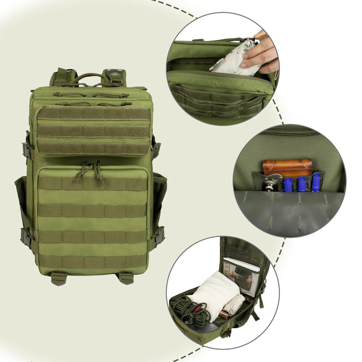 Sac à dos tactique 35 L, pack d'assaut Molle de 3 jours