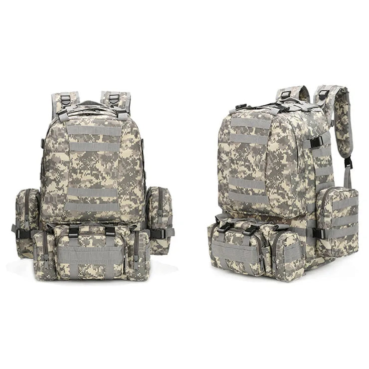 Sac à dos tactique 55L 4 en 1 sac de sport Molle pour hommes