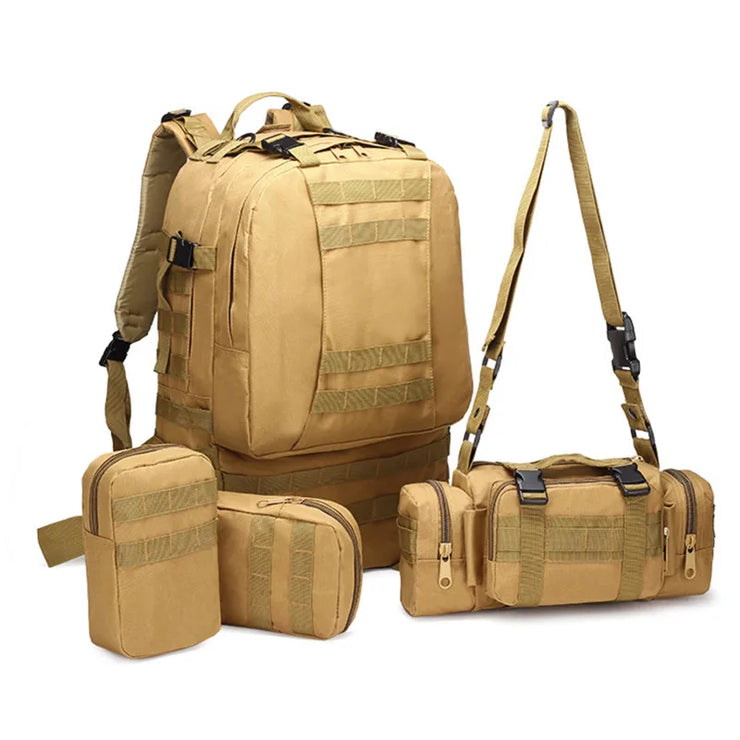 Sac à dos tactique 55L 4 en 1 sac de sport Molle pour hommes