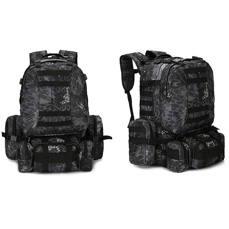 Sac à dos tactique 55L 4 en 1 sac de sport Molle pour hommes