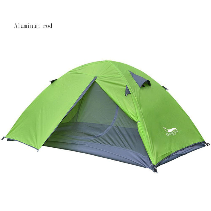 Tente de Camping légère Double couche en fibre de verre, tente de voyage Portable étanche pour 2 personnes